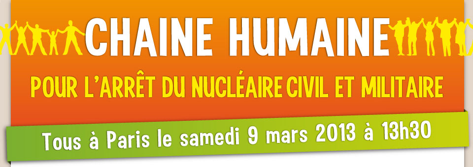 Lire la suite à propos de l’article Chaîne humaine pour l’arrêt du nucléaire civil et militaire