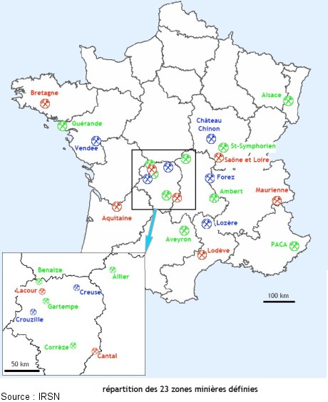 Lire la suite à propos de l’article Les anciens sites miniers d’uranium de France ont leur carte